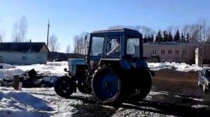 Заезд в бокс задним ходом на МТЗ-80