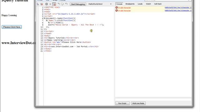 JQUERY HELLO WORLD DEMO JQUERY TUTORIAL TAMIL смотреть онлайн