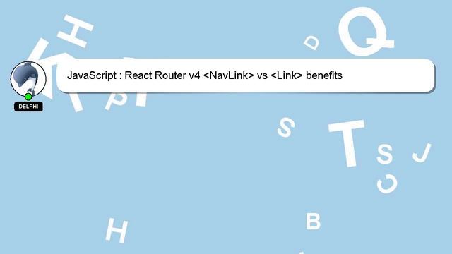 JavaScript : React Router v4 NavLink vs Link benefits смотреть онлайн