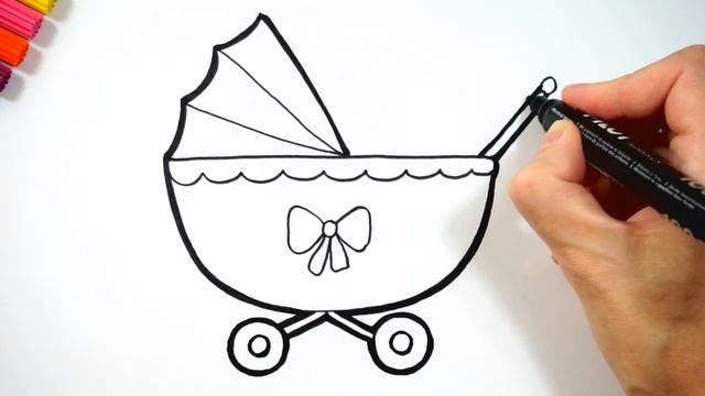 Bolalar uchun aravachani chizish/Drawing a stroller for children/Рисование коляски для детей смотреть онлайн