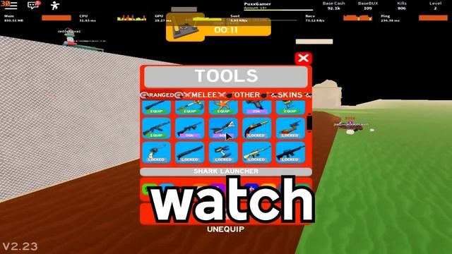 so I used an autoclicker on basic gun | Roblox | Base Raiders смотреть онлайн