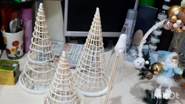 ёлочки для новогодней декорации 