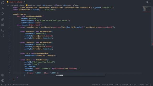 Advanced Would You Rather Game for your discord bot (Discord.js v14) смотреть онлайн