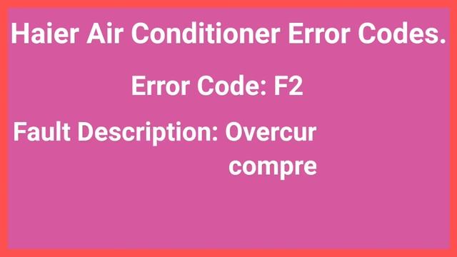 Haier Air Conditioner Error Codes || Error Codes F1, F2, F3, And F4 || смотреть онлайн