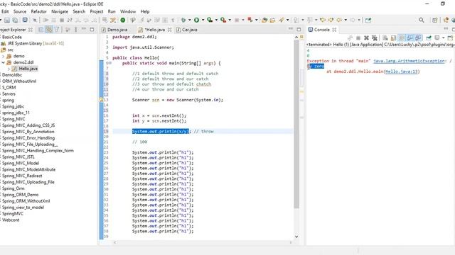 Exception Handling смотреть онлайн