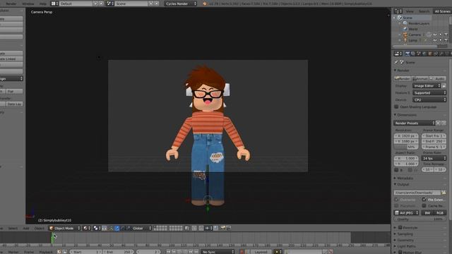 How To Make A Roblox Animation || Blender 2.7 (No Rigs) смотреть онлайн