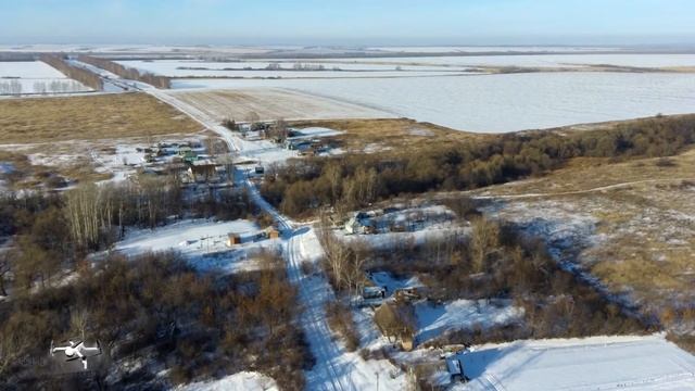село Бекетовка Иссинского района Пензенской области / аэросъемка зимой смотреть онлайн