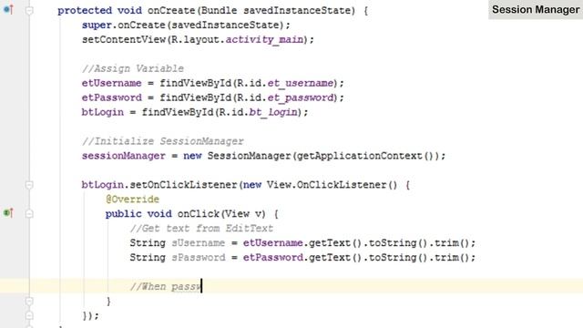 How to Implement Session Manager in Android Studio | SessionManager | Android Coding смотреть онлайн