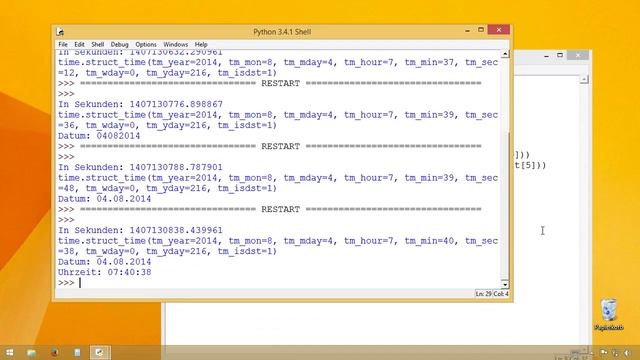 Die aktuelle Zeit ausgeben | Programmieren lernen mit Python смотреть онлайн