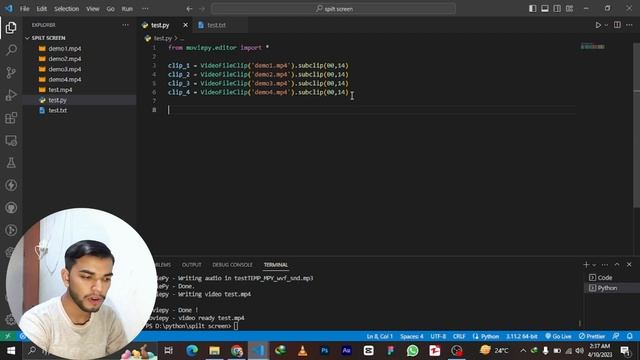 How to create Split Screen Video using Python | Python Project for Beginners | Project # 3 смотреть онлайн