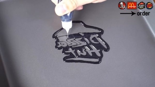 Fast Food Logo Pancake Art - BURGER KING, MCDONALD, PIZZA HUT, KFC