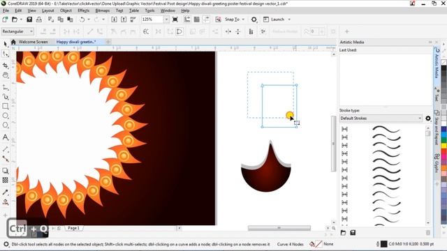 Happy Diwali Wishes Greeting Card Tutorial | Festival Poster Design Corel Draw x9 смотреть онлайн