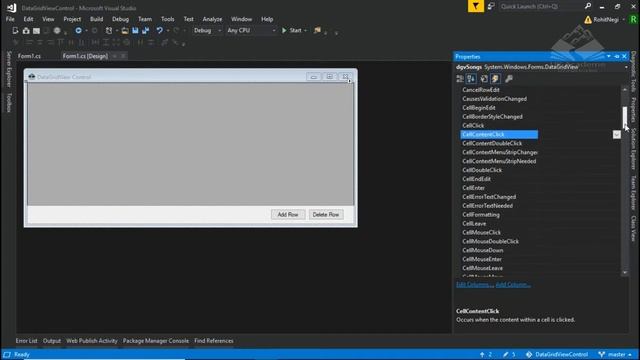 DataGridView Control Using C Sharp in Visual Studio смотреть онлайн