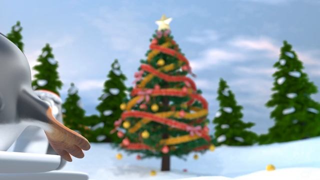 04 Новогодние пингвины футаж анимация footage animation смотреть онлайн