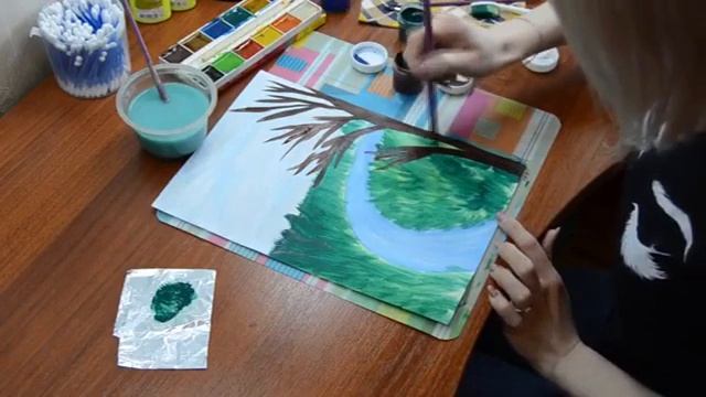 Рисуем черёмуху смотреть онлайн