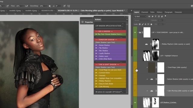 Adding shadow overlays in Photoshop using the LSP Editorial Shadow Kit FULL TUTORIAL смотреть онлайн