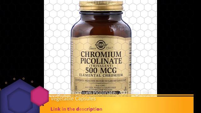 Solgar, Chromium Picolinate, 200 mcg, 180 Vegetable Capsules смотреть онлайн