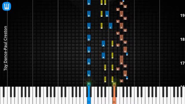 🎹Toy Dance, Solo & Chord, Paul Creston, Synthesia Piano смотреть онлайн