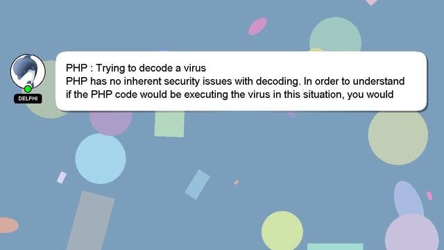 PHP : Trying to decode a virus смотреть онлайн