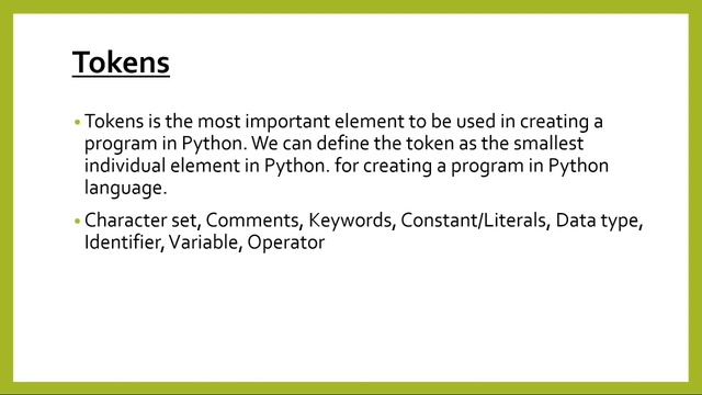 Tokens in Python | @codestudyindian13114 смотреть онлайн