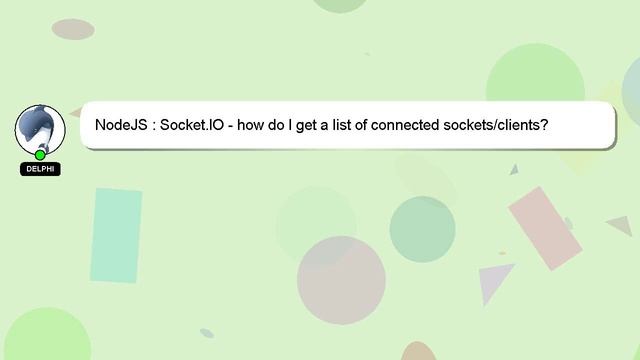 NodeJS : Socket.IO - how do I get a list of connected sockets/clients? смотреть онлайн
