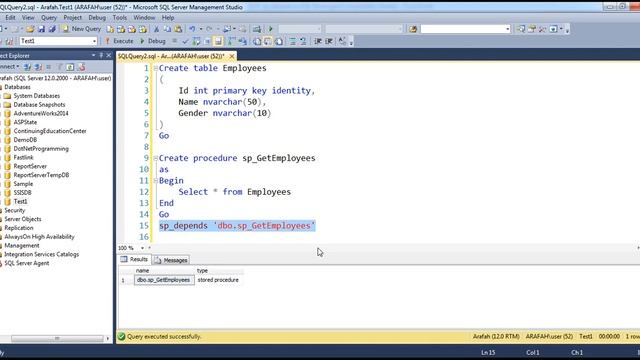 sp depends in SQL Server in arabic смотреть онлайн