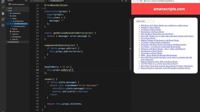 React JS: Error Boundaries and How To Use Them смотреть онлайн