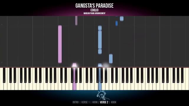 How To Play: Coolio - Gangsta's Paradise | Piano Tutorial EASY + Sheets смотреть онлайн