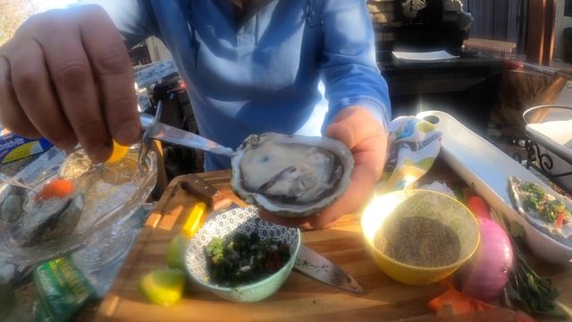 Как Шикарно приготовить Лососевый морской окунь , Устрицы , Голубые креветки и Папайя салат. смотреть онлайн