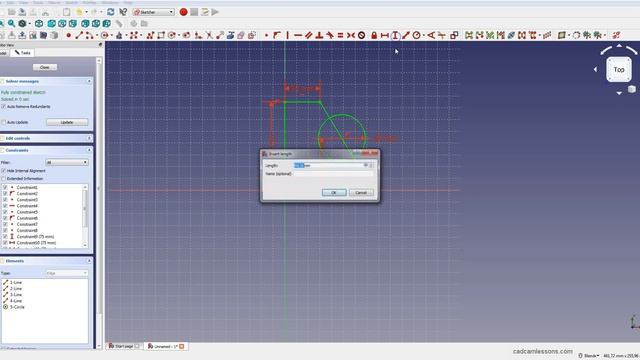 FreeCAD - Trim and fillet sketch смотреть онлайн