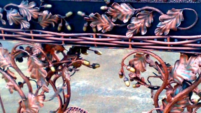 Кованые желуди дубовые листья дуба для украшения мангала смотреть онлайн