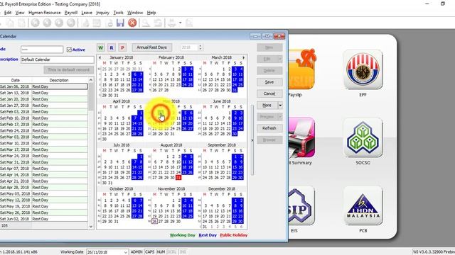 SQL Payroll Software Tutorial 014 Maintain Calendar смотреть онлайн
