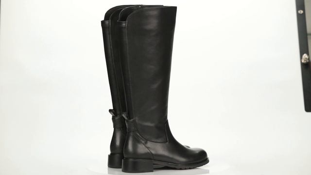 Черные сапоги из кожи на подкладке из текстиля VS30-142919 смотреть онлайн