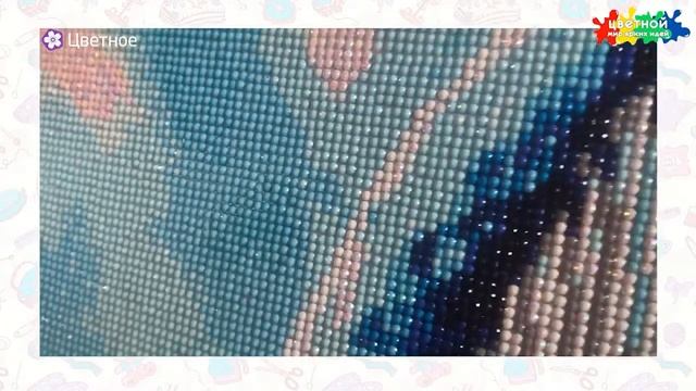 Алмазная вышивка Цветной «Кит на волне» смотреть онлайн