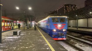 ЧС6-019 с поездом №160 с сообщением Москва-Петрозаводск-Рускеала.