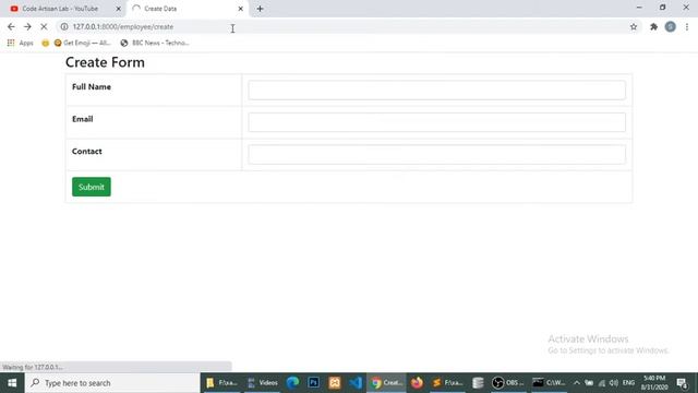 Laravel Tutorial | Save form data with Laravel 7, Jquery ajax and MySQL - part 2 смотреть онлайн