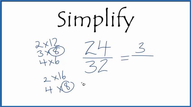 How to Simplify the Fraction 24/32 смотреть онлайн
