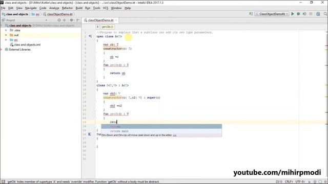 #308 Kotlin Tutorial | Generic super and sub class смотреть онлайн