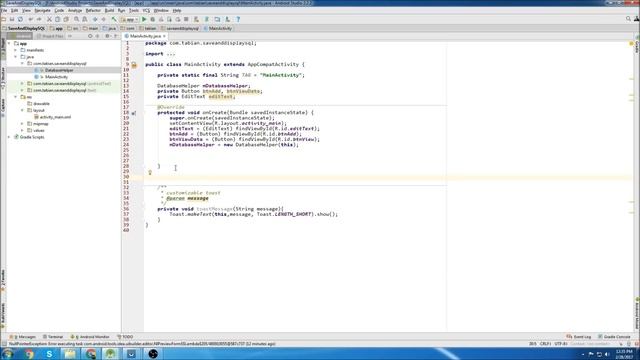 Save data into SQLite database [Beginner Android Studio Example] смотреть онлайн