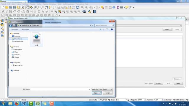 QGIS 3 Install WFS by loading xml file смотреть онлайн