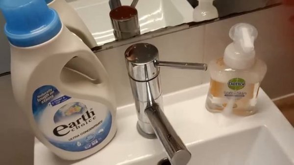 Dettol Dispenser Refilled with Concentrated Washing Detergent.