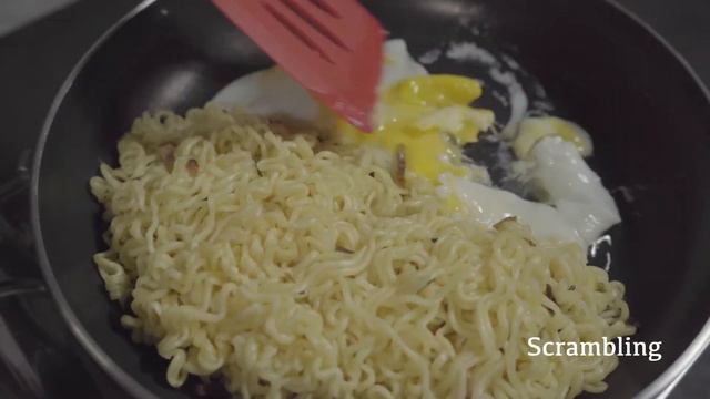 Korean Egg Stir-fry Noodles(rabokki) - Korean Egg Fried Ramyeon