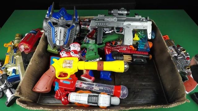 Box With Toy Guns And Rifles !! Toy Guns Toys - My Biggest Lighted Toy Weapons Arsenal