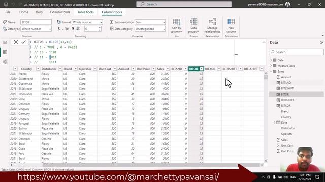 DAX | Power BI | Logical | BITAND, BITOR, BITXOR, BITRSHIFT, BITLSHIFT Functions смотреть онлайн