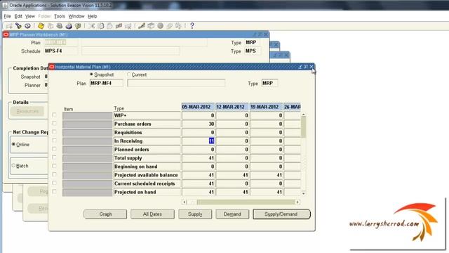 MRP Exceptions Review, Oracle Applications Training смотреть онлайн