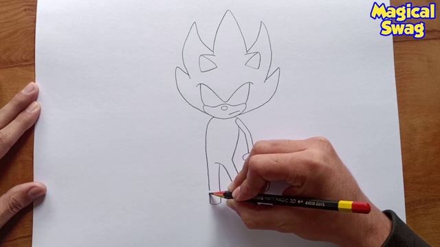 How to Draw Dark Sonic Step by Step смотреть онлайн