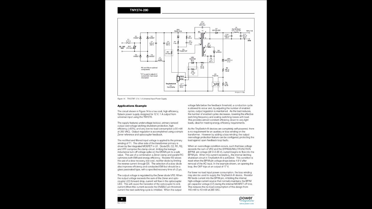 TNY275GN-TL Datasheet