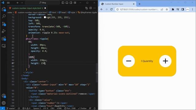 Create Custom Number Input Field / Spinner using HTML CSS and JS смотреть онлайн
