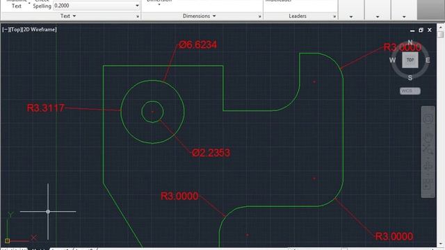 C00909 Radius and Diameter Dimensions AutoCAD 2014 Tutorial смотреть онлайн