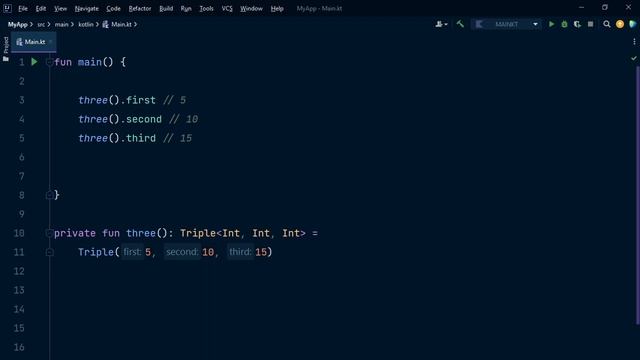 A function that returns three values in Kotlin | Triple смотреть онлайн